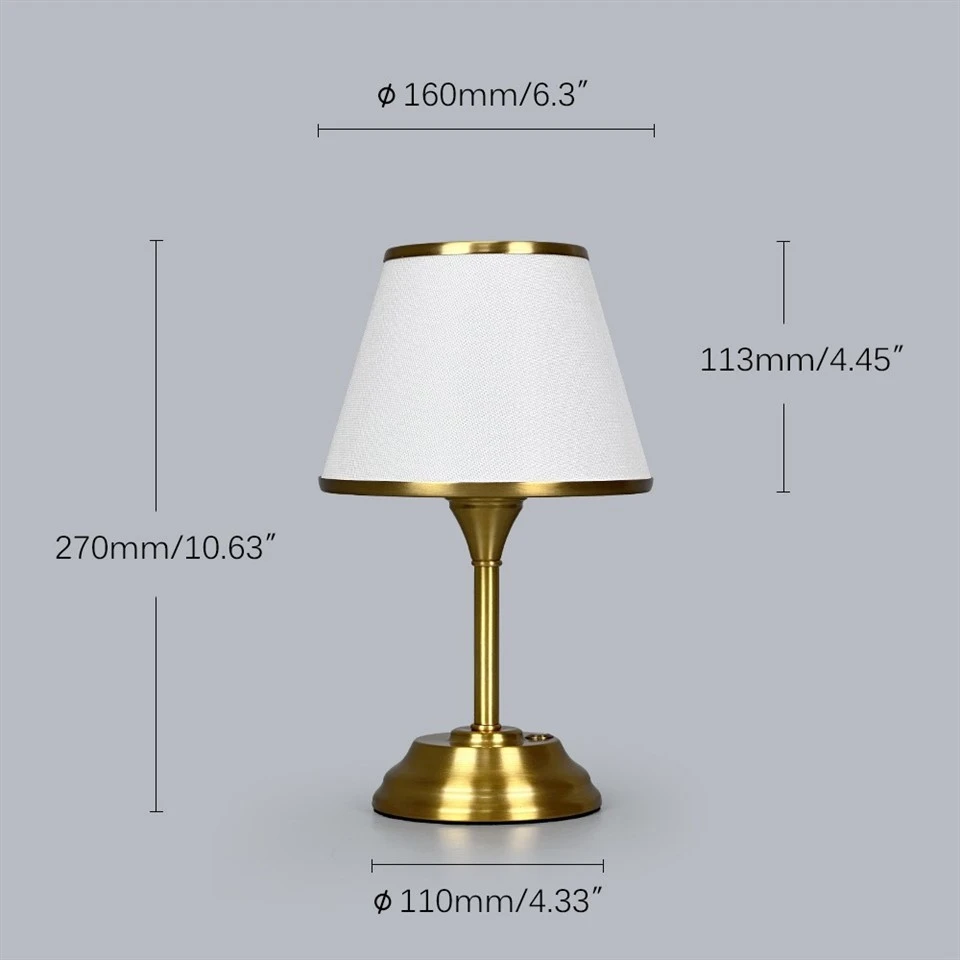 Dimmable Table Lamp Desktop Lamp Fabric Lampshade Decorative Reading Light high quality