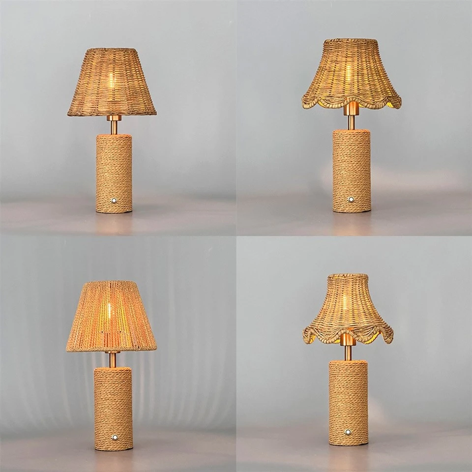 Eco-friendly Bohemian Table Lamp Rustic Rattan Bamboo Shade best