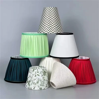 Kulatý čtvercový kužel Lněné stínidlo na stolní lampu